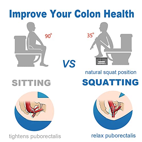 Toilet Stool For Adults, Step Toilet Stool Bathroom, Sitting Posture Foot Stool With Tissue Box - Black #TOP2