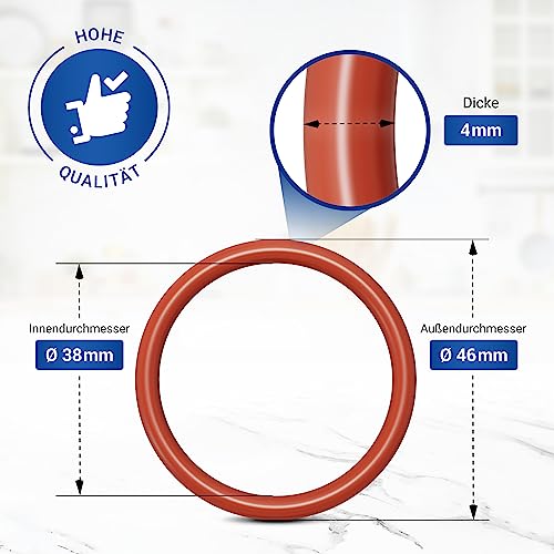 VIOKS Uszczelka pierścieniowa o średnicy 46 mm, zamiennik uszczelki Siеmens do zaparzacza 00625379 w ekspresie do kawy - Siеmens EQ6 Plus S700 części zamienne i akcesoria