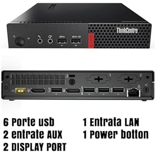 Lenovo ThinkCentre M910q • Intel Core i5 6Th • 256GB SSD • 8GB Memoria • Windows 11 Pro • Office 365 free • Computer Mini PC (ricondizionato)