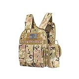 Tactical PALS Molle Airsoft Paintball Vest with Side Cummerbund, Mil Spec 1000D Modular w/Triple Mag Pouch, IFAK (Multicam)