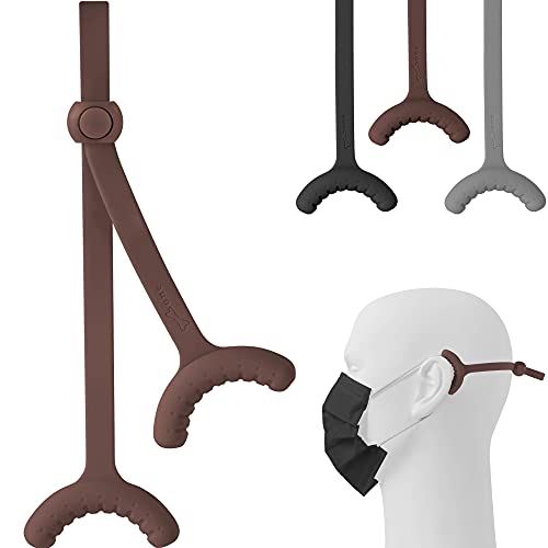 Image of BONE Mask Tie (3 Packs), Face Mask Holder, Adjustable & Skin-Friendly Silicone Extender Strap, Ear Savers for Kids & Adults