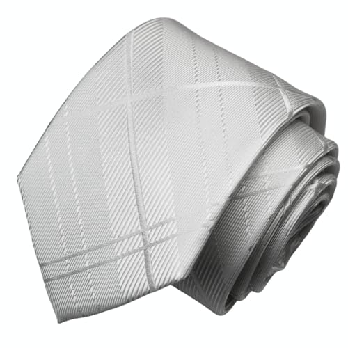 [ミチコロンドン] 礼装 フォーマル 結婚式 ブライダル ウエディング ブランド ネクタイ (MKCP-02-S8 大剣 8cm チェック シルバー)