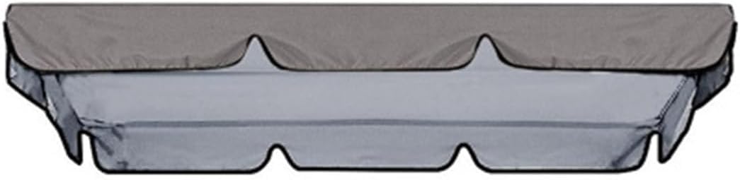Swing Chair Canopy Replacement, 2 Seater Garden Swing Chair Cover Garden Furniture Cover Outdoors for Top Hammock Porch Top Grey