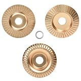 3 Stück Holz Schleifscheibe Raspelscheibe Set für Winkelschleifer, Holzschnitzscheibe Holz Hartmetall Schleifscheibe Holzarbeitungswerkzeug Winkelschleifer zum Formen, SchleifenundSchneiden 100/22mm