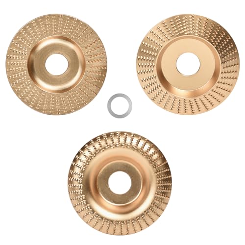 Lot de 3 disques abrasifs pour meuleuse d'angle, disque de sculpture sur bois, métal dur, outil de travail du bois, meuleuse d'angle pour mouler, meuler et couper 100/22 mm