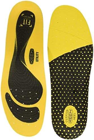 KEEN Utility mens K-10 Insole Replacement With Heel Pad for Neutral Arch Support in Work Boots Accessories, Yellow, L US