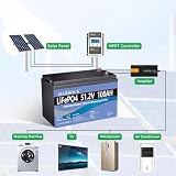 Leisure bateria，Akumulator LiFePO4 48V (51,2 V) 100Ah, akumulator litowo-żelazowo-fosforanowy, akumulator zastępczy Deep AGM o głębokim, cyklu do Nadaje się do systemów magazynowania energii