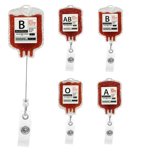 Glitter Blood Bag Badge Reel Set