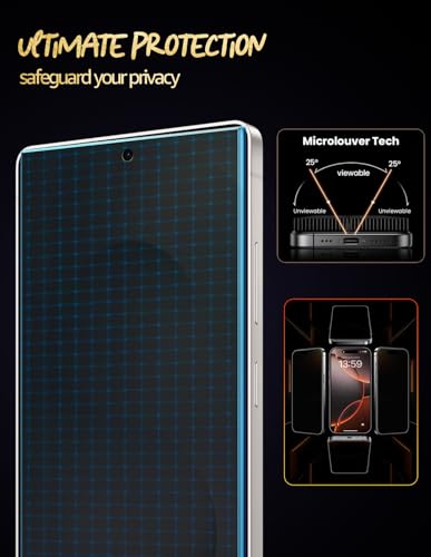 Image of Lensarmor Samsung S25 Ultra Privacy Borderless Tempered Glass - Ultrasonic Fingerprint Compatible Screen Protector for Galaxy S25 Ultra 5G - Premium Privacy Screen Guard with 9H+ Protection