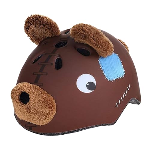 Ciieeo Casco Infantil de Seguridad Diseño Oso para Bicicleta y Monopatín Talla 50-54 CM Ligero y Transpirable Casco de Montaña para Ciclismo y Patinaje