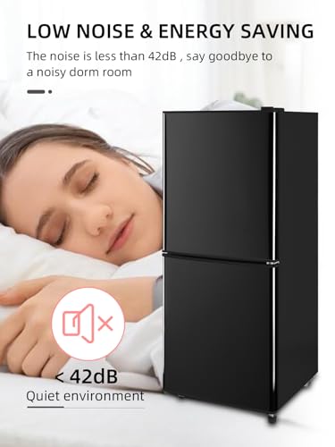 Image of F.W.WOOLWORTHS Refrigerator with Freezer 4.0 Cu.Ft Black