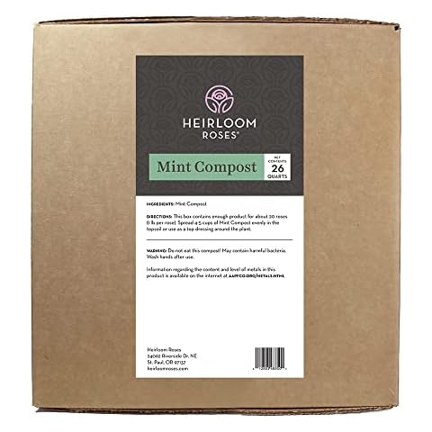 Heirloom Roses Mint Compost - Top Soil Amendment for Rose Planting, Rich in Micronutrients and Nitrogen for Garden Vegetables and Flowers Cover