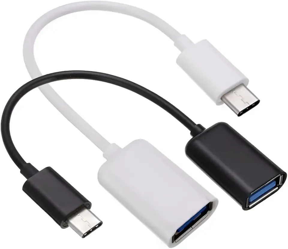 Adaptador Tipo-c Otg Usb 3.0 Branco ou Preto Conecte Com Mouse, Teclado, Hd, Pendrive Em Celular, Tablet E Notebook | Rápido, Compacto, Plug E Play Compatível Com Android, iPhone E Windows