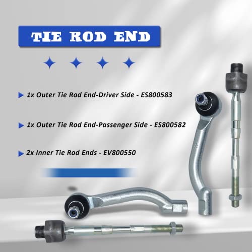 Hawk Brother Front Left Right Lower Control Arm Ball Joint Stabilizer Sway Bar Tie Rod End Link Assembly Replacement For Nissan Rogue 2008-2013 Rogue Select 2014-2015 10Pcs Suspension Kit #TOP4