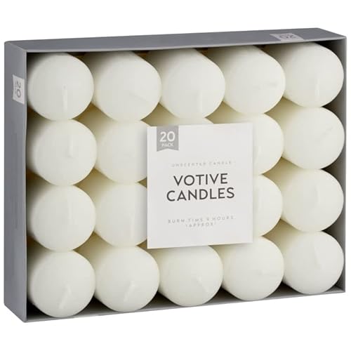 Bougies votives 9 heures blanc crème pour dîner, mariage, maison, table de Noël, cadeau de Noël