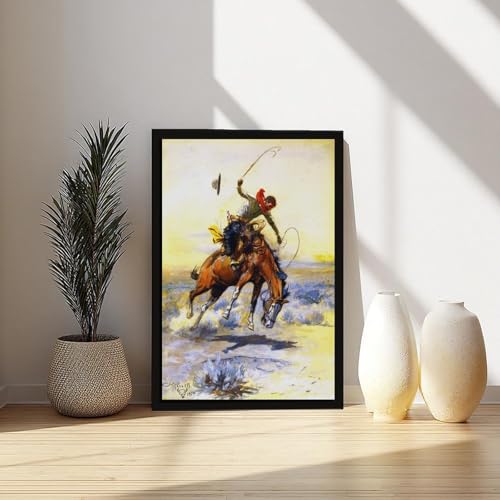 Poster Charles M Russell The Bucker : solution déco rapide pour mur vide 30x45cm - 6