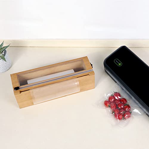 Reusable Vacuum Sealer Bags Dispenser, Rolls Keeper With Built-In Cutter, Come With 8'' X 50’ Rolls For Food Saver, Commercial Grade, Bpa Free And Heavy Duty #TOP2