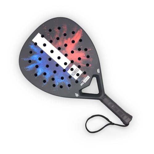 Sky Sport X !koneec Padelschläger T-SKY Carbon | Tropfenform | Padelschläger für Erwachsene mit universeller Leistung | Padelschläger für Herren, der Leistung und Manövrierfähigkeit in jeder Situation
