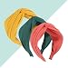 3 diademas anchas con nudo torcido duro, elegante color liso, aro para...