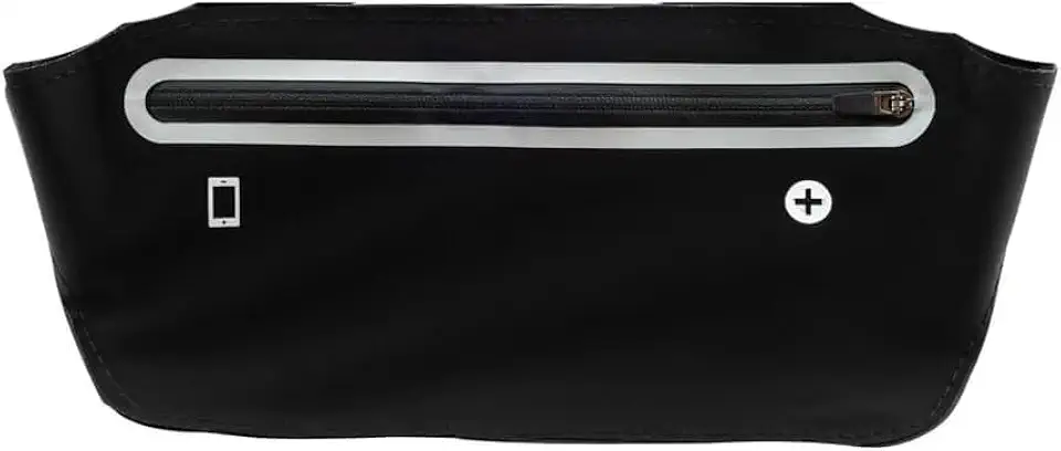 Pochete Esportiva de Corrida com Porta Celular, Antifurto, Impermeável, Preta