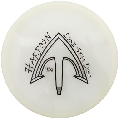 mint discs Lone Star Artist Series Glow Alpha Harpoon Midrange Golf Disc, 170-176g