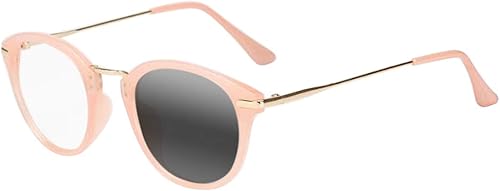 SightPerk Lentes de lectura multifocales progresivos, retro, ovalados, para mujer, de transición, fotocromático, anti-UV