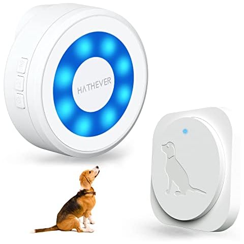 Hathever Dog Door Bell for Potty Training, Wireless Doggie Doorbell to Go Outside, Operating at 1000 Feet with Super-Light Touch Button, CD Quality Sound & 4 Notification Modes Cover
