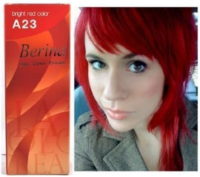 Bright Red Hair Dye Color Cream Permanent Goth Punk Crazy Emo Fashion Salon