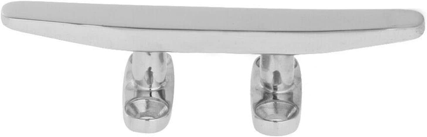 2PCS Boat Cleat Open Base Boat Cleat,4 Inch Dock Cleat Mooring Rope Cleat Stainless Steel Yacht Kayak Accessories, silver