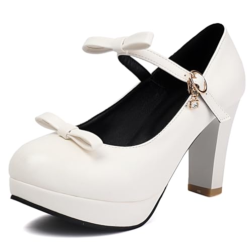 Mary Janes talon bloc haut et plateforme Dp1448 chaussures habillées pour vos soirées parisiennes