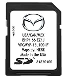 Latest 2019 Navigation SD Card 2019 2018 2017 Version BHP166EZ1J for Mazda 3 6 CX-3 CX-5 CX-9 GPS Chip Map with Anti Fog Car Rearview Mirror Film Pack of 2 and Key Anti-Lost