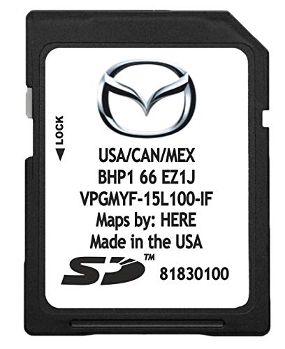 Latest 2019 Navigation SD Card 2019 2018 2017 Version BHP166EZ1J for Mazda 3 6 CX-3 CX-5 CX-9 GPS Chip Map with Anti Fog Car Rearview Mirror Film Pack of 2 and Key Anti-Lost