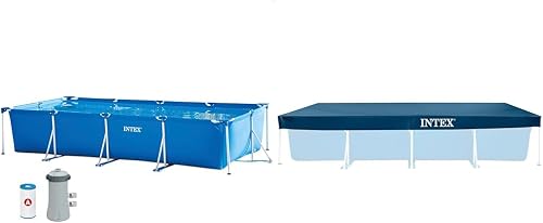 Intex 28274 Piscina Rettangolare 450 x 220 x 84 cm & 2803… - 1