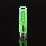 RovyVon A5 Nichia LED Mini Flashlight, 350 Lumens, Aurora Fluorescent Green Shell, High CRI with Reading Light & Red Signal Light for Keychain EDC Utility (A5: Red Flash)