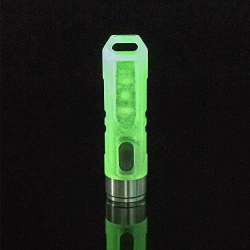 RovyVon A5 Mini Flashlight Aurora Fluorescent Green Shell, High CRI Keychain EDC Utility