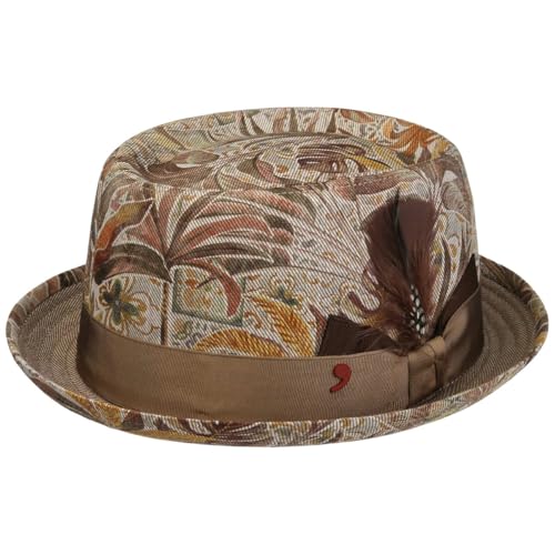 Alfonso D´Este Kapelusz Identity Pork PieD’Este Mężczyźni - Made in Italy na lato tekstylny przeciwsloneczny Z podszewką, rypsowym paskiem wiosna-lato - XL (60-61 cm)