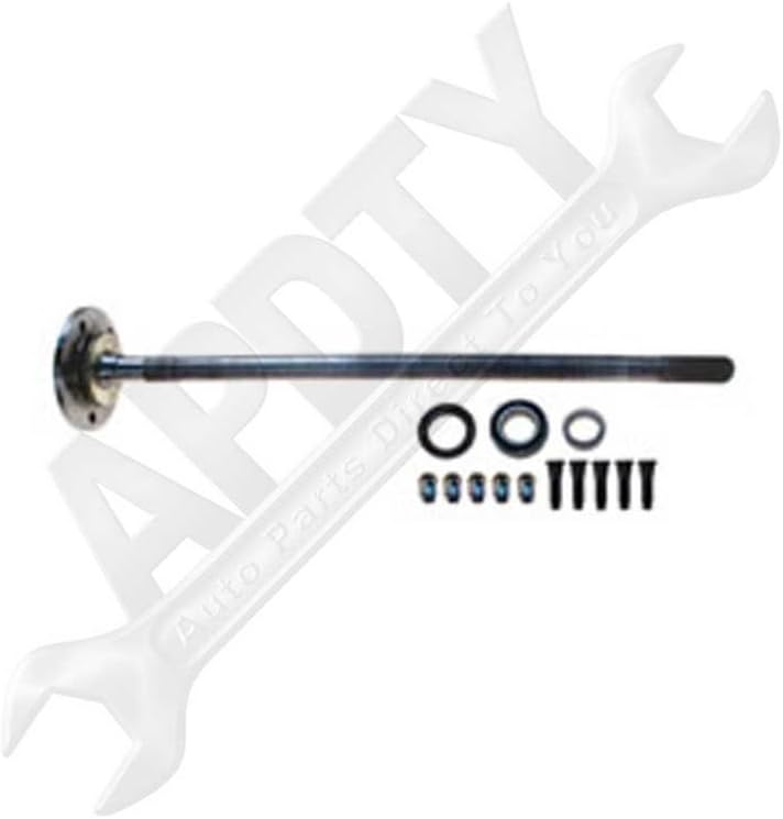 APDTY 741422 Rear Axle Shaft W/ABS Tone Ring, Wheel Bearing, Studs & Nuts, Left