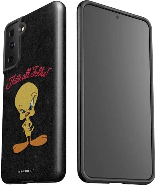 Skinit Pro Phone Case Compatible with Galaxy S21 FE - Officially Licensed Looney Tunes Tweety Bird Thats All Folks Design
