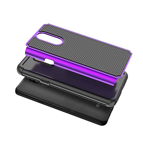 Unispg For Lg Stylo 5 Case | Heavy Duty Military Grade Drop Texted Armor Hybrid Rubber Dual Layer Protective Phone Cover For Lg Stylo 5 [Purple] #TOP1