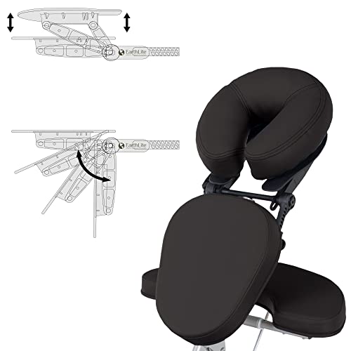 Earthlite Portable Massage Chair Package Vortex - Portable, Compact, Strong And Lightweight Incl. Carry Case, Sternum Pad & Strap (15Lbs), Black #TOP3