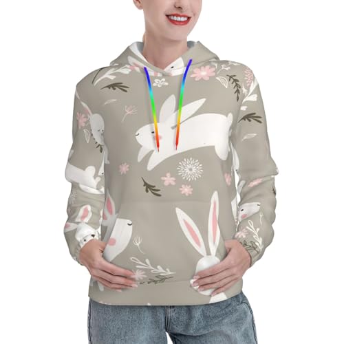 Sweat lapin de Pâques floral EdWal fin et ajusté contre le froid