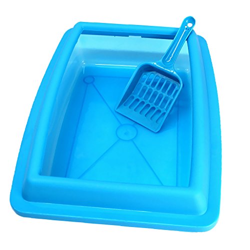 Bandeja para caixa de areia para gatos Homozy Anti - Azul