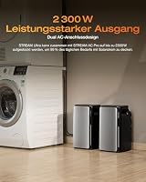 ECOFLOW STREAM Ultra 2er-Pack, Balkonkraftwerk mit Speicher, 3,84kWh Solarspeicher, 2300W Dual AC-Anschlüsse, erweiterbarer Kapazität bis zu 11,52kWh, 6000 Ladezyklen, Smart AI, Plug&Play – Ansicht 3