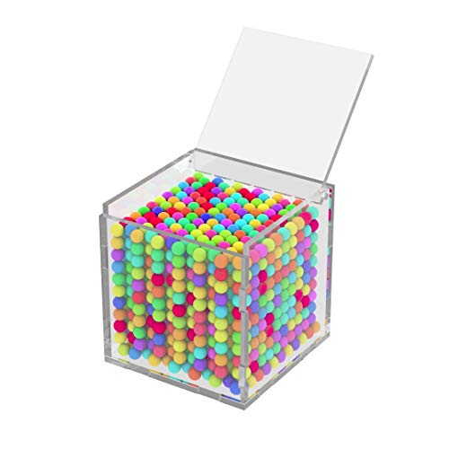 Danieli | Scatola Cubo in acrilico trasparente 10x10x10 con coperchio | Contenitore per Caramelle, Granelle, Confetti, Cialde e Capsule Caffè (1)