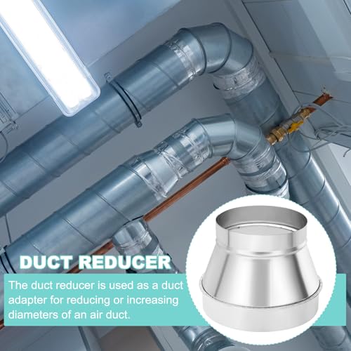PATIKIL Kanal Reduzierstück Verbinder Adapter 7 bis 6 Luftleitung Linie Schlauch AC Flansch Trockner Belüftung für HVAC Koppler Isolierte Auspuff Runde Schornstein