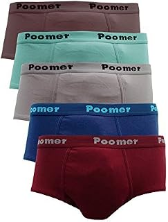 Poomer® Men's Cotton Brief (Pack of 5) Franco Brief Multicolor Price In India