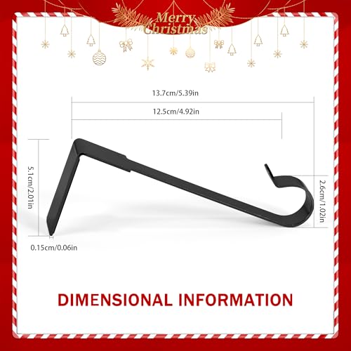 Doitory Christmas Stocking Holder Hanger,4 or 6 Pack Stocking Holders for Fireplace and Mantle for Xmas Holiday Party Decorations - Thumbnail 2