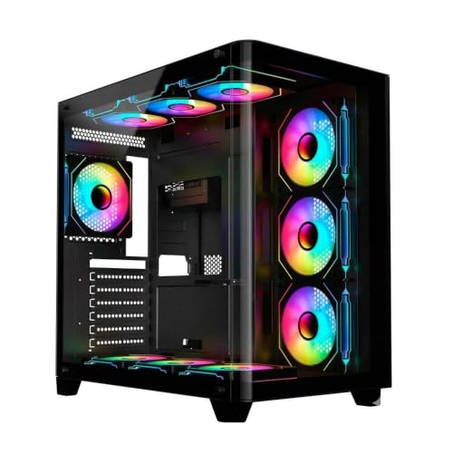 Gabinete gamer Liketec Madness X com vidro curvo