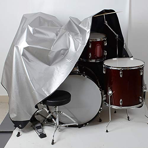 Drum Set Dust Cover Large Mayhour Balck Drum Accessories With Sewn-In Weighted Corners Outdoor Musical Instruments Waterproof Windproof Anti Uv Electric Drum Kit Cover,Black,78X98In #TOP6