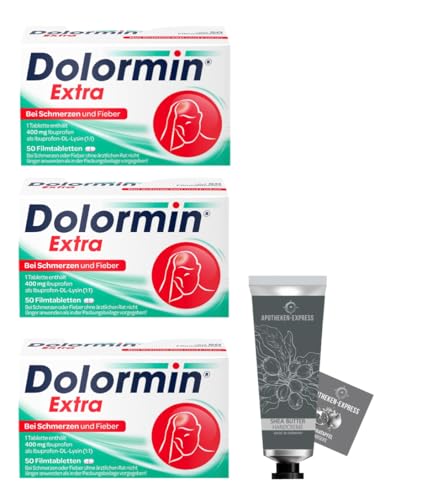 Dolormin extra 3 x 50 Filmtabletten inkl. einer Handcreme ODER Handseife von Apotheken-Express
